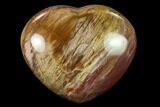Polished Triassic Petrified Wood Heart - Madagascar #139970-1